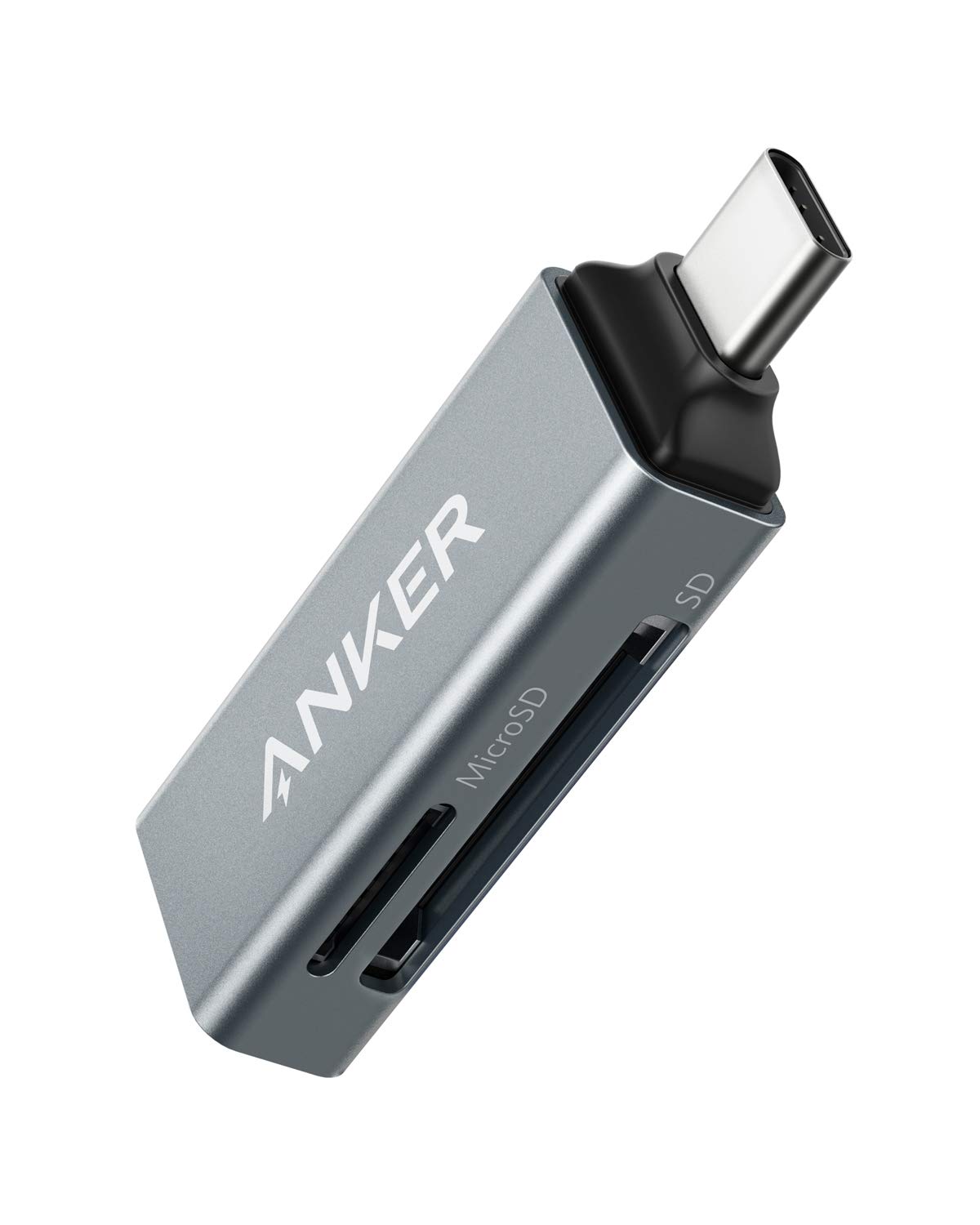 Lector de tarjetas SD Anker, lector de tarjetas de memoria USB C 2 en 1 para cámara digital Visor de tarjetas SD con doble ranura para tarjetas SDXC, SDHC, SD, MMC, RS-MMC, Micro SDXC, MicroSD, Micro SDHC y UHS-I
