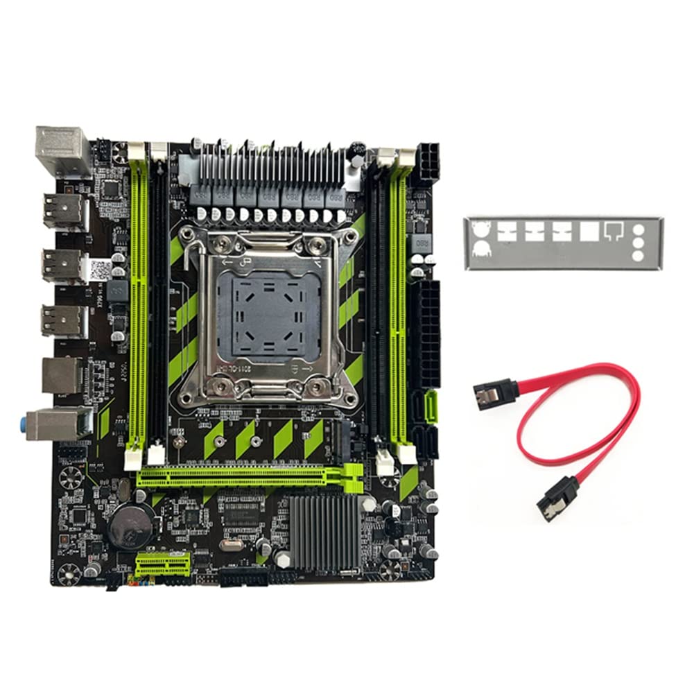 Placa base MACIMO X79G + Cable SATA + bisel LGA2011 4XDDR3 RECC Slot M,2 NVME PCI-E X16 6XUSB2,0 SATA3,0 placa base de juego de servidor