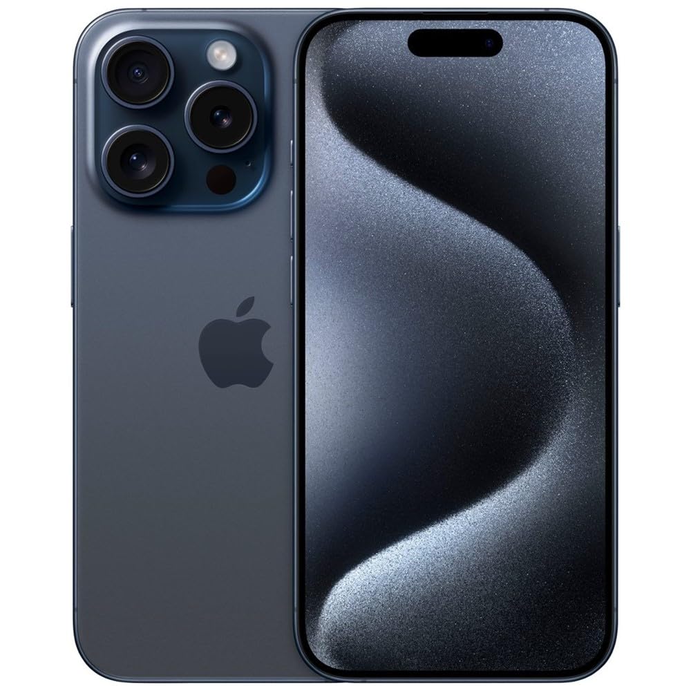 Apple iPhone 15 Pro Max, 256 GB, titanio azul - Libre (renovado)
