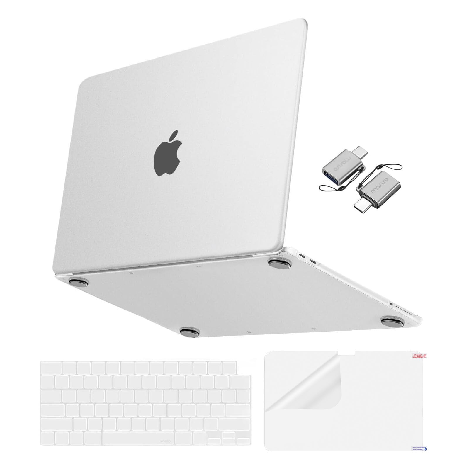 MOSISO Funda con Acabado Mate Compatible con MacBook Neo de 13 Pulgadas Versión 2026 Modelo A3404, Kit 4 en 1 Ultrafina, Ajuste Exacto, Resistente a Arañazos y Huellas Dactilares, Funda Protectora Rígida, Transparente Mate