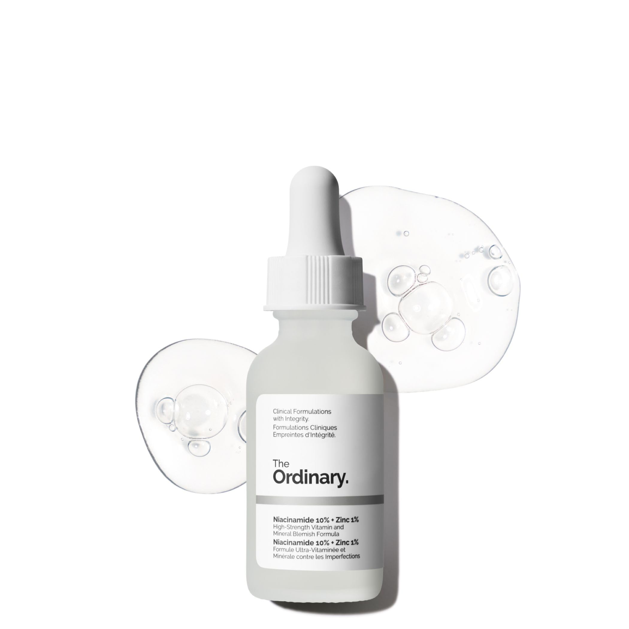 The Ordinary Niacinamida 10% + Zinc 1%, suero suavizante para pieles propensas a imperfecciones, 1 fl oz