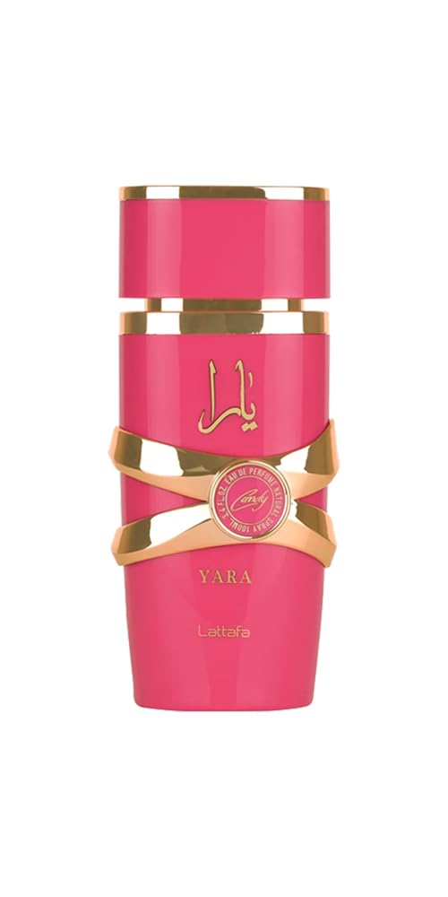 Lattafa Yara Candy - Vainilla, Afrutado, Cítrico, Floral - Eau de Parfum Fragancia de larga duración para mujer, 3,40 onzas / 100 ml