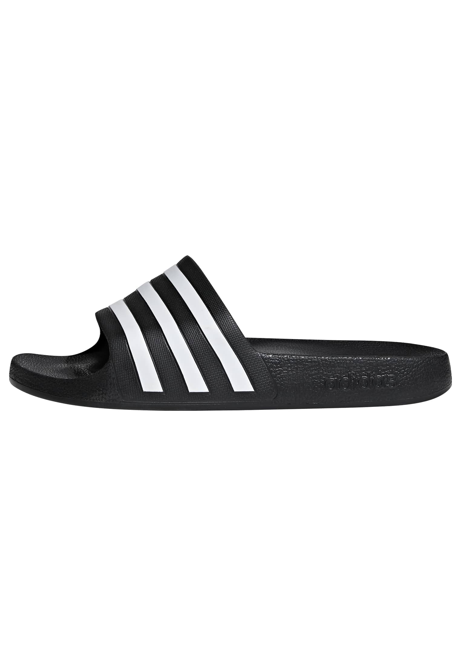 adidas Adilette Aqua Slides unisex para adultos, color negro, blanco y negro 12