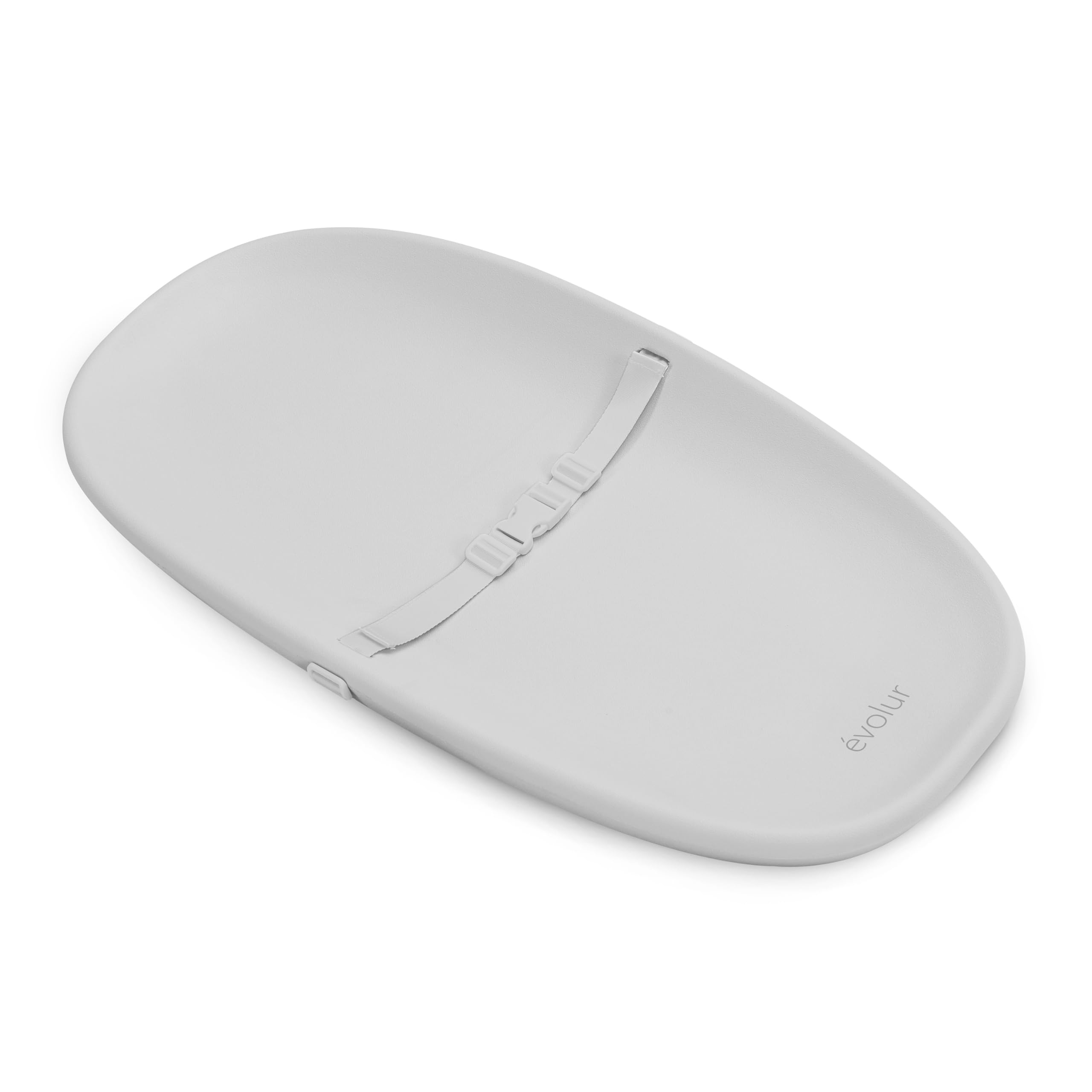 Evolur Eva Cambiador para bebé en gris claro, suave, ligero y portátil, se adapta a todos los cambiadores, acolchado firme impermeable